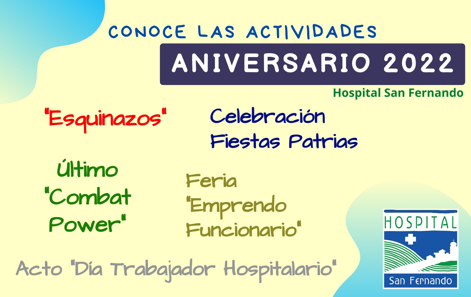 Conoce las actividades del Aniversario 2022 del Hospital San Fernando