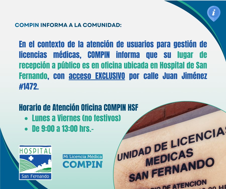COMPIN informa a la comunidad