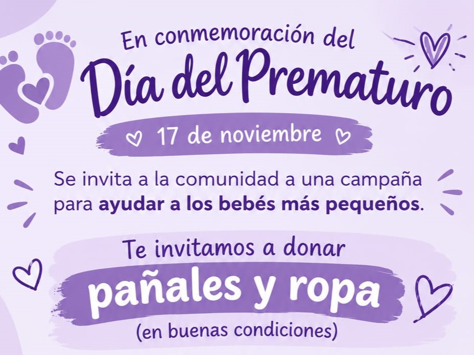CAMPAÑA SOLIDARIA por conmemoración del Día del Prematuro